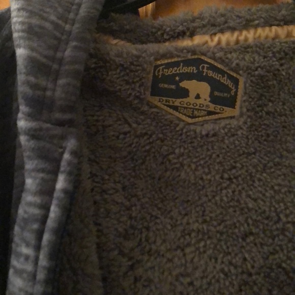 Heather grey fleece lined hoodie - Picture 2 of 3